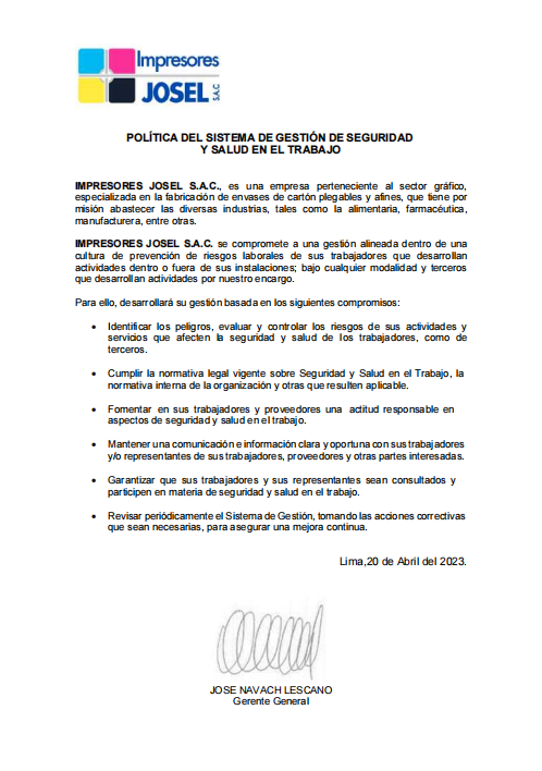 Política SGSST